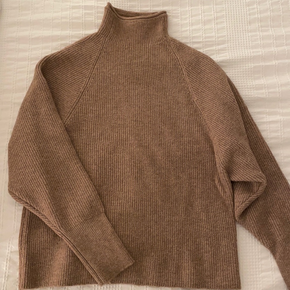 Express Ribbed Mock Neck Dolman Sleeve Sweater